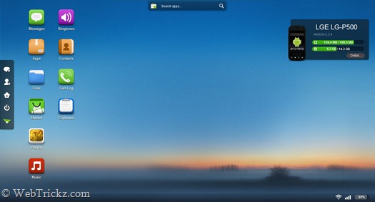 airdroid desktop on tablet