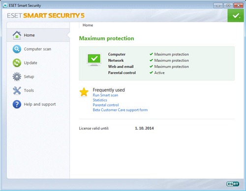 Eset smart security сбросить настройки