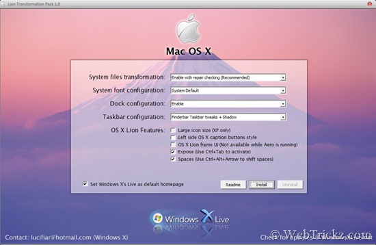 Lion Transformation Pack-Transform Windows to OSX Lion