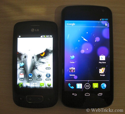 Galaxy Nexus vs LG Optimus One