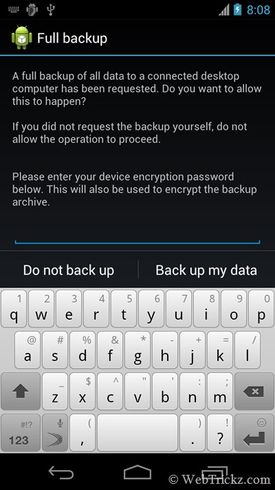 take full backup of galaxy nexus