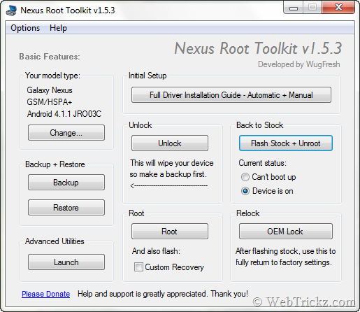 WugFresh Nexus Root Toolkit_v1.5.3
