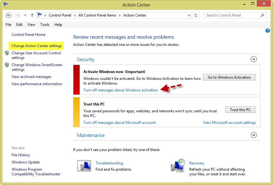 how to turn off pop up blocker on windows 8