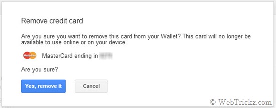 How to Remove/Delete your Credit Card from Google Play