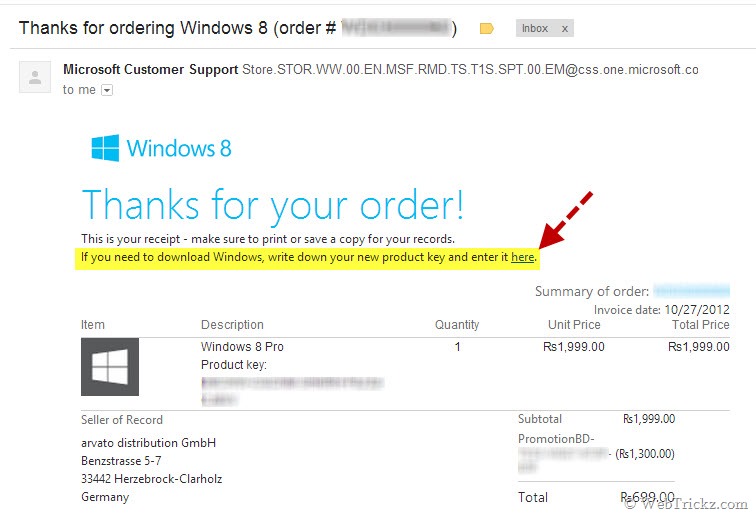 Download Windows 8 ISO using your Genuine Product Key