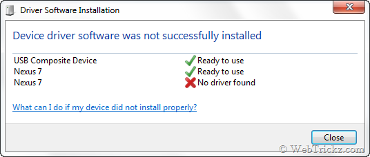 install google usb driver for nexus 7 tablet