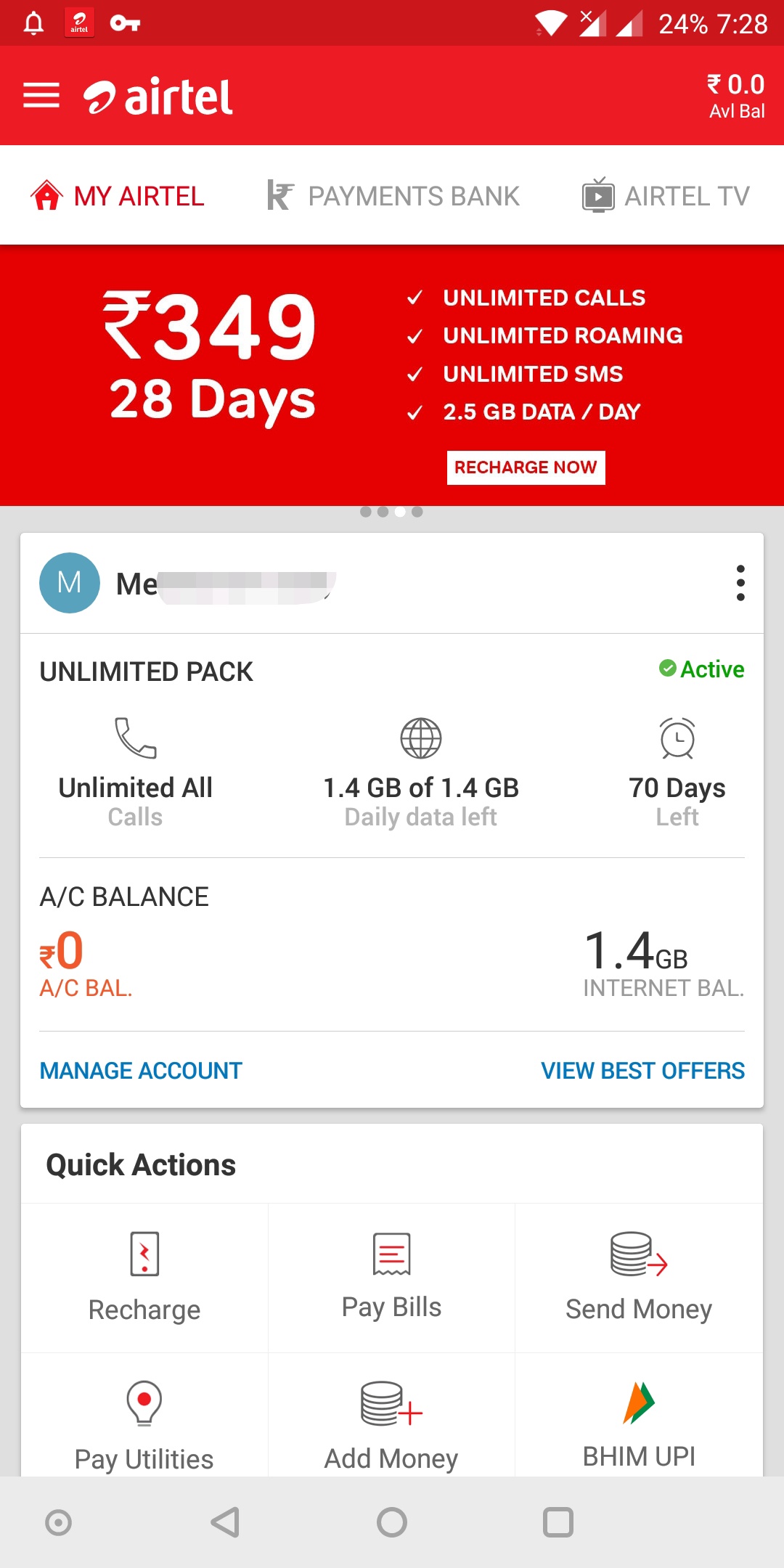 which airtel tariff give bonus and 37mb data