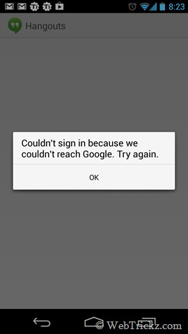 Not retry to message sent touch hangouts Google's Mayur