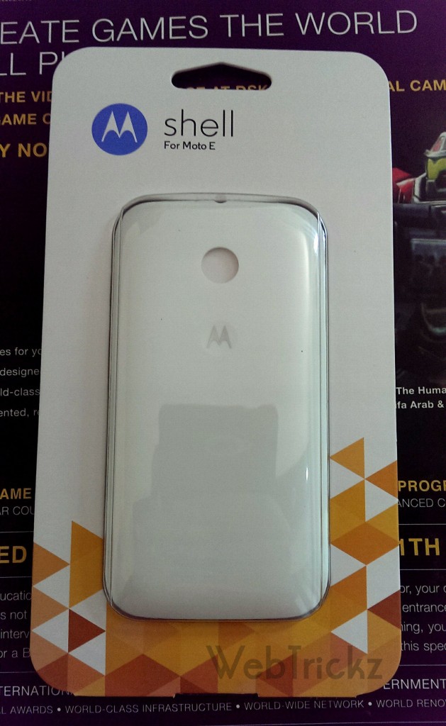 Moto E white shell