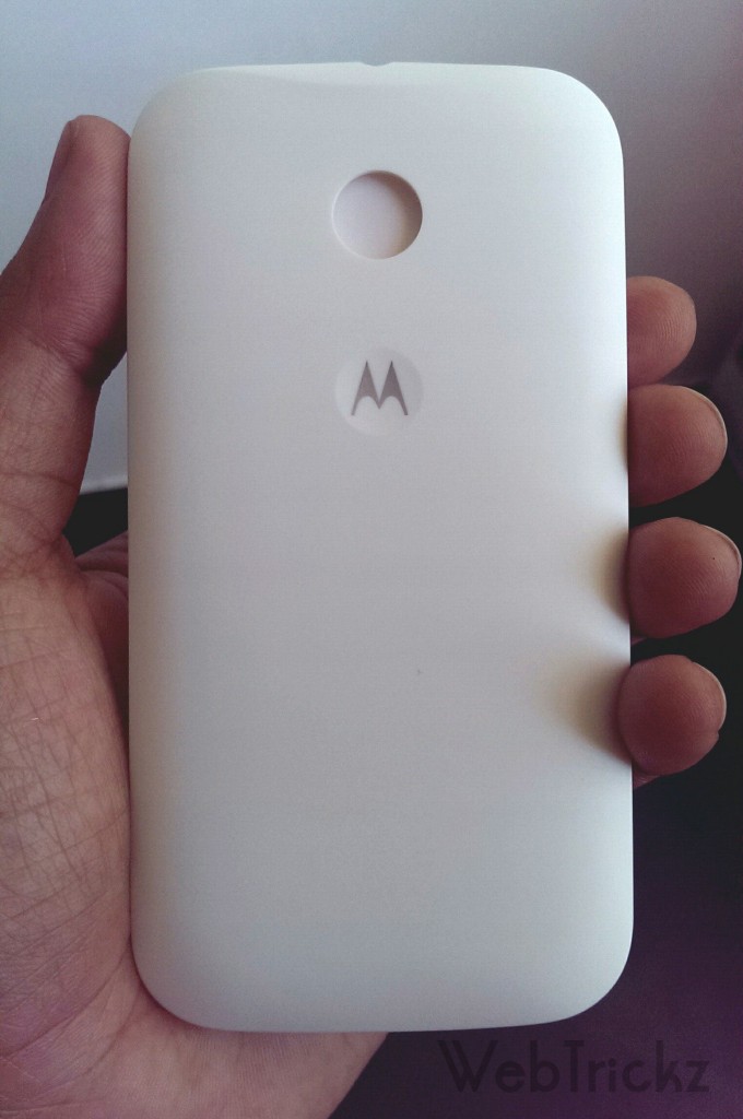 Moto E White Back cover