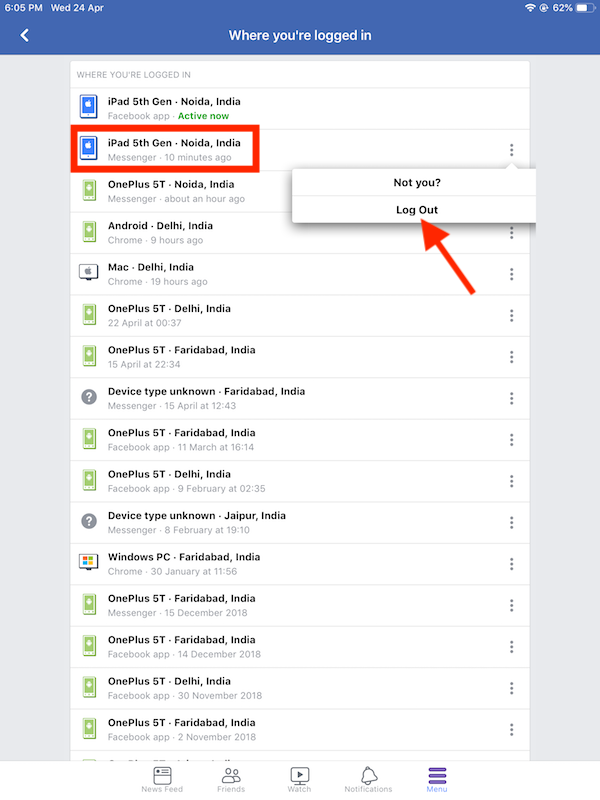 How To Logout Of Messenger Ipad