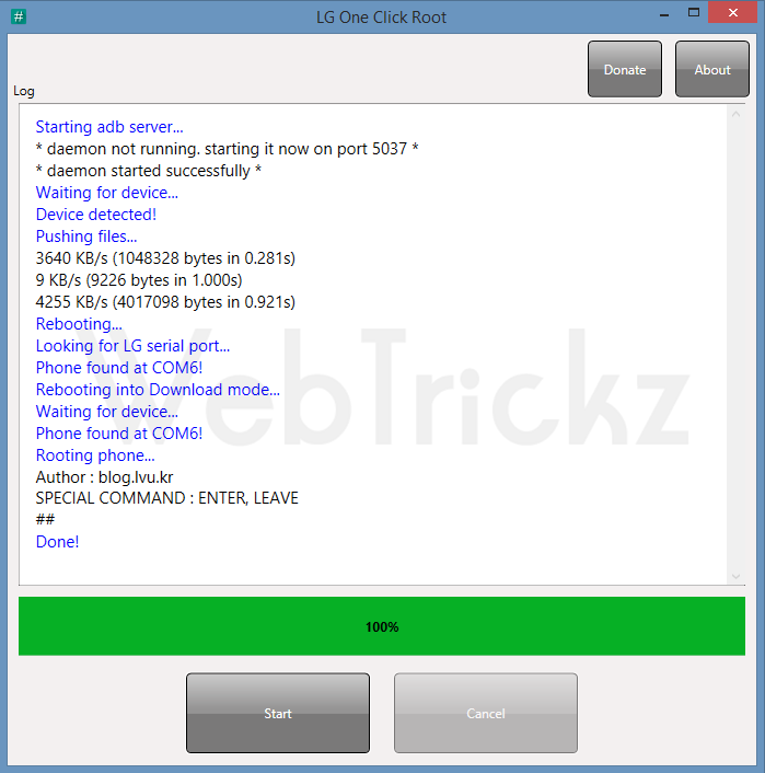 lg one click root stuck at 90 percent