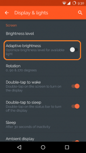 Adaptive Brightness