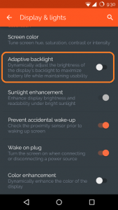 Adaptive Backlight 