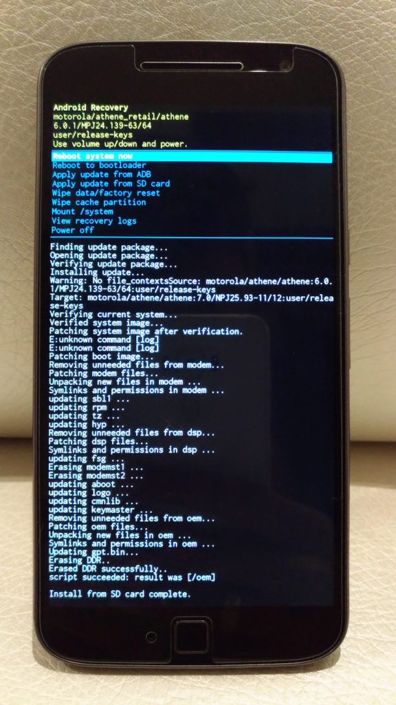 Moto G4 Plus_Android 7.0 Nougat Installation
