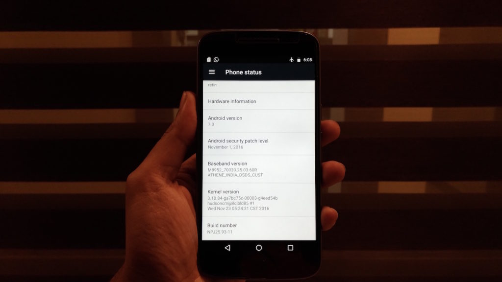 Moto G4 Plus_Android 7.0 Nougat