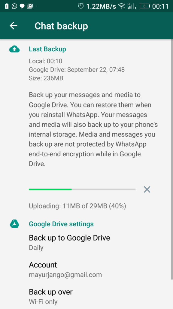 download whatsapp backup from google drive