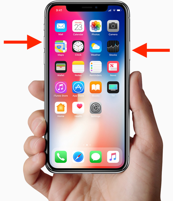 How to Take Screenshots on iPhone X without Home button