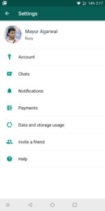 WhatsApp Payments feature