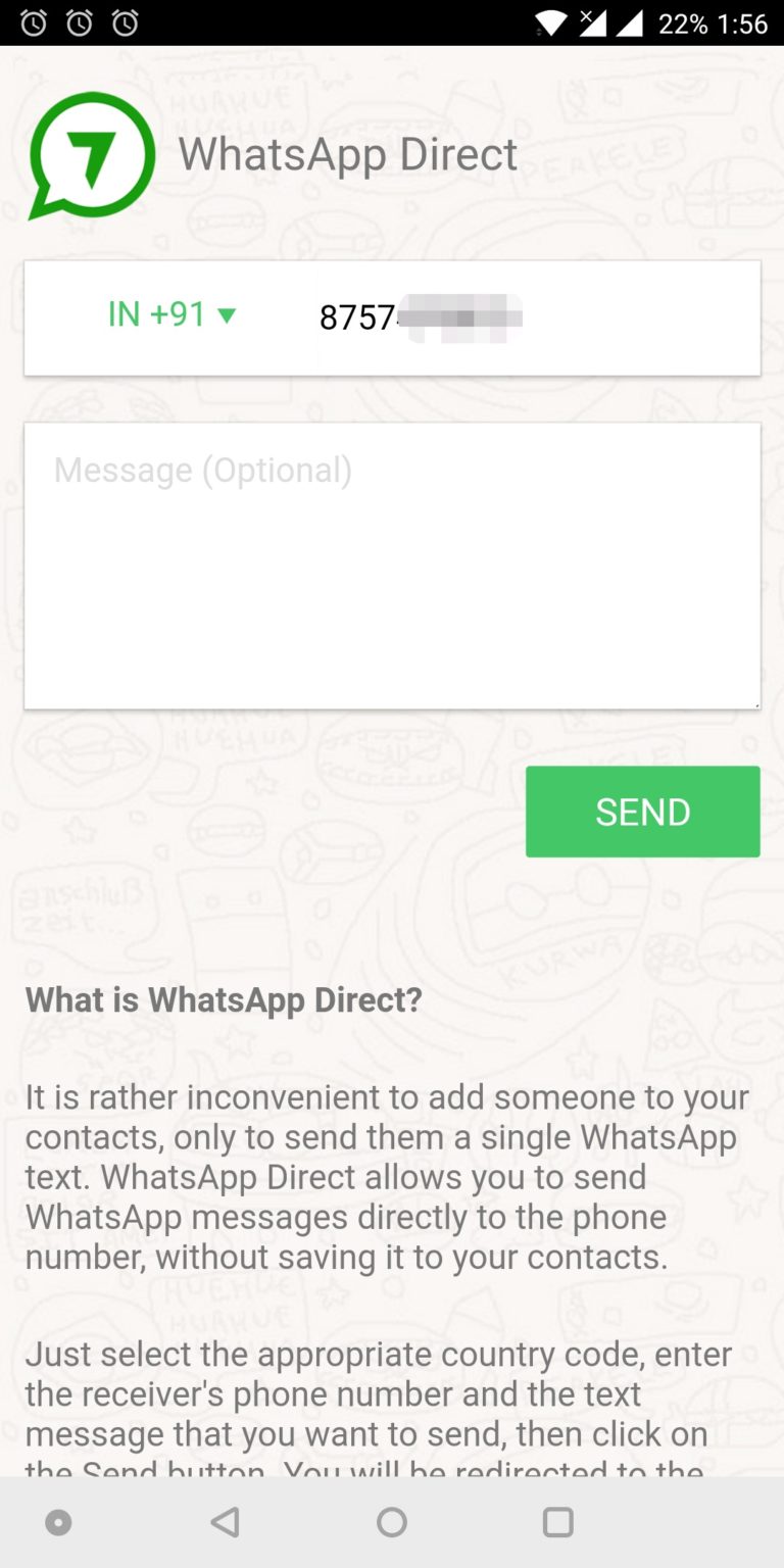 how to access whatsapp without phone number