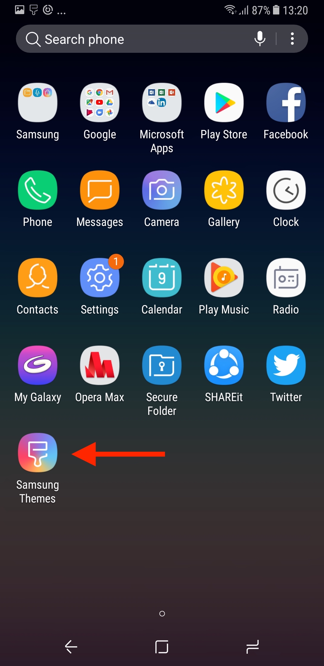 How to Add Samsung Themes shortcut to your home screen or app drawer