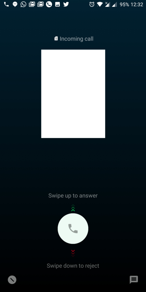 incoming call on oneplus