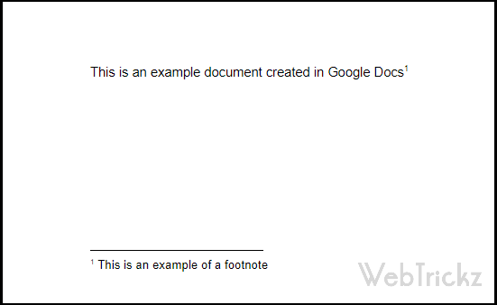 how to add footnote to picture in google docs