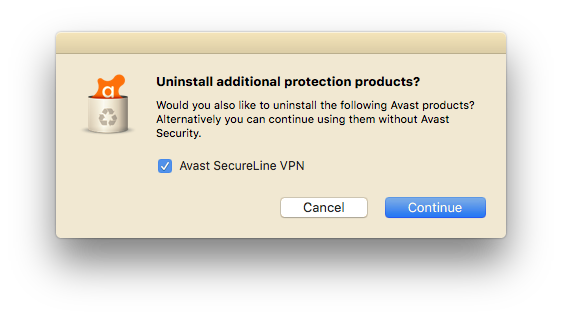 delete avast for the mac