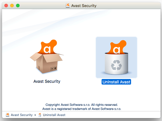 delete avast for the mac