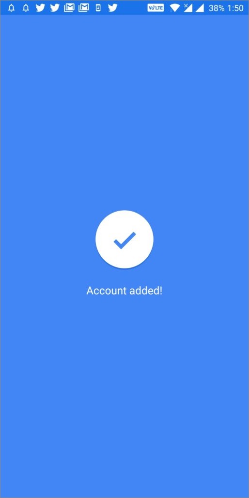google pay account added