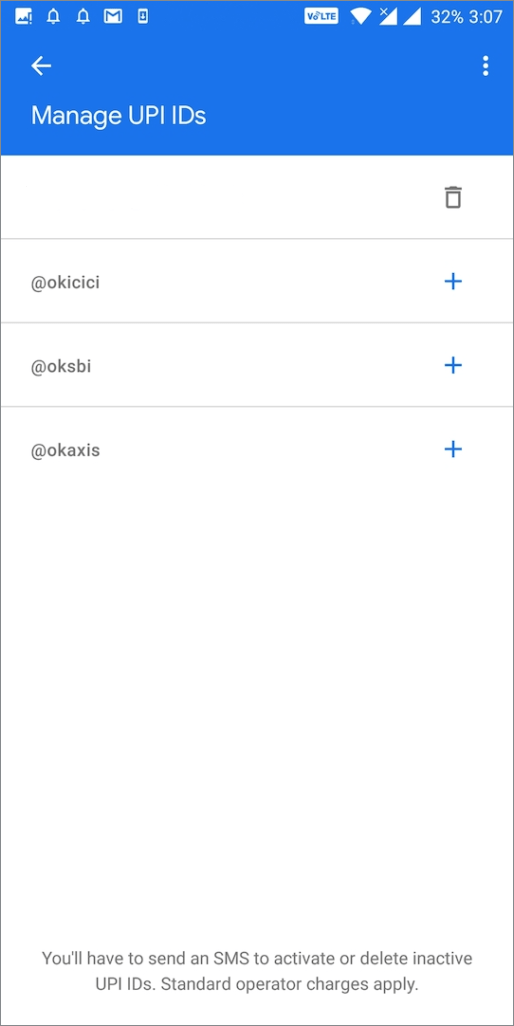 manage upi id in google pay