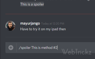 how to add spoiler tag to discord on computer