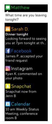 fitbit versa facebook notifications