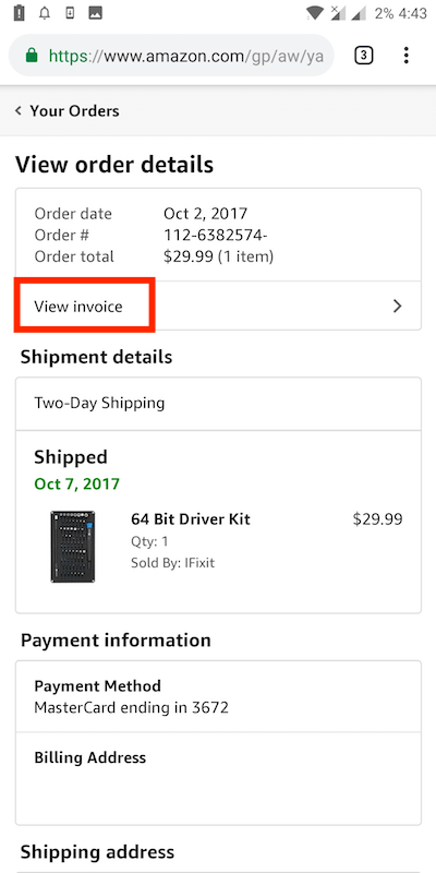 How To Get Old Invoice From Amazon App