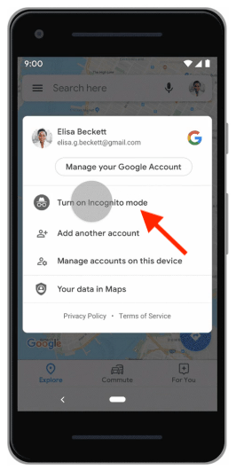 how to turn off incognito mode on iphone google