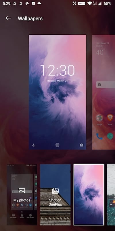 Zte screen oneplus lock in 6t to wallpaper how change flame 4004 r07