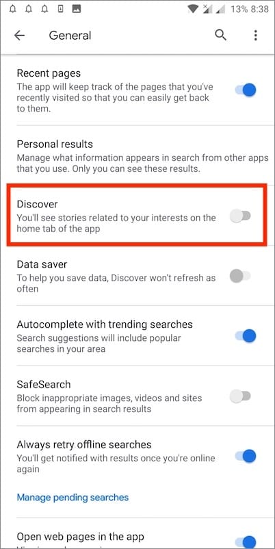 google discover on android and iphone
