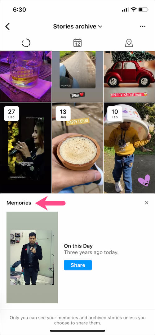 how to see memories on instagram