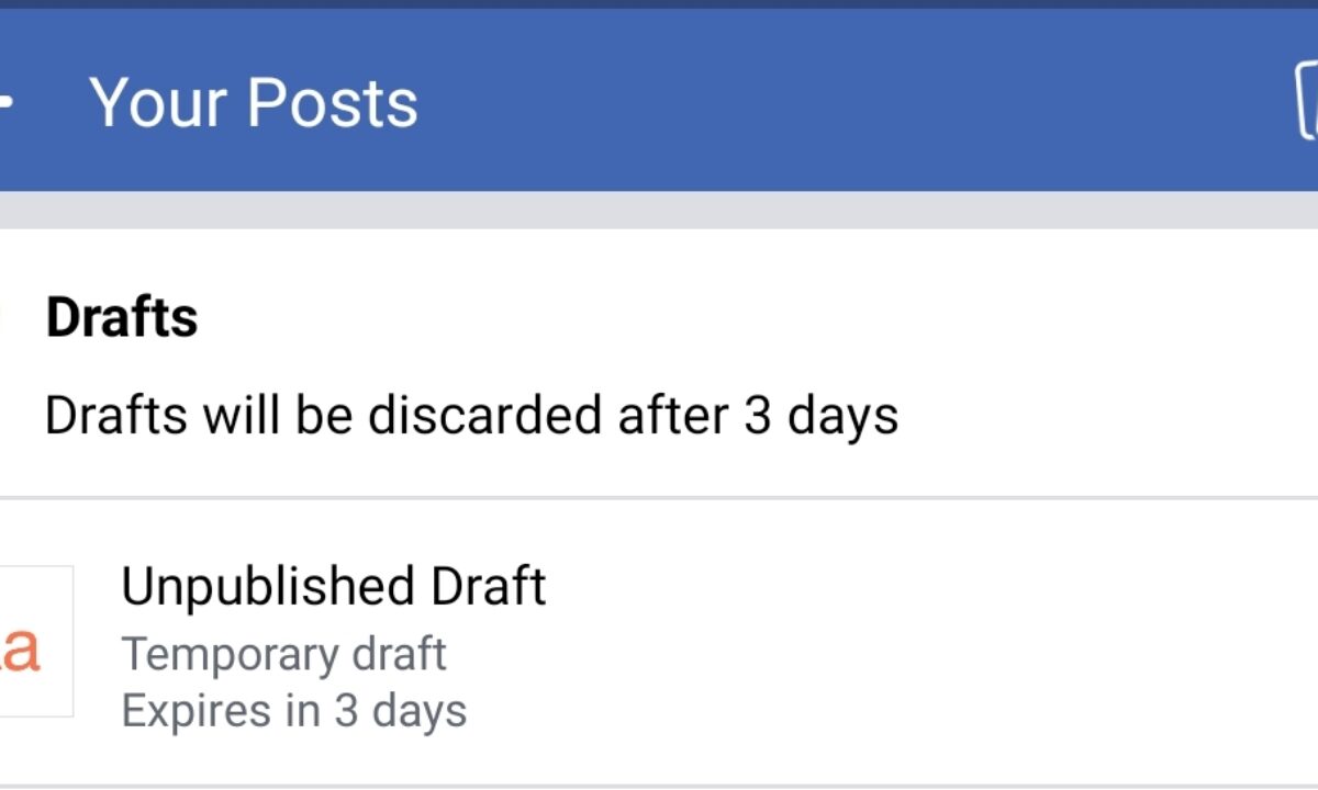 How To Find Drafts On Facebook App For Android And Iphone