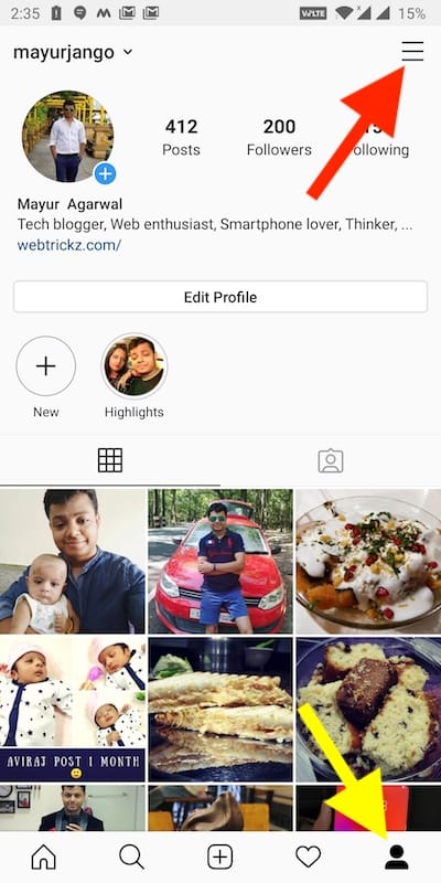 How to See your Old bios on Instagram for iPhone & Android