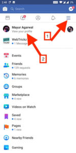 how to see archive on facebook app