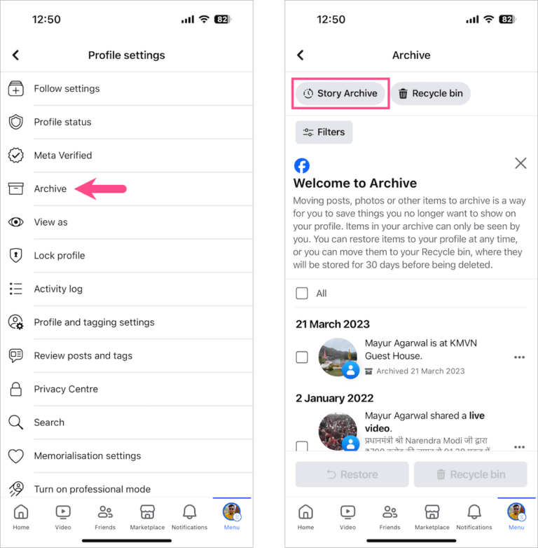 How To View Your Archived Stories On Facebook 2024 