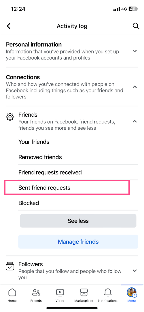 how to check your outgoing friend requests on facebook