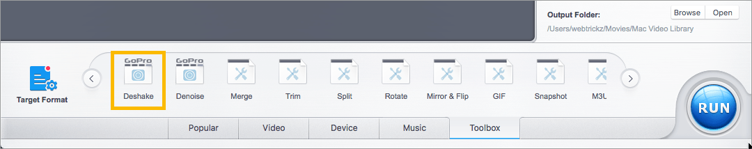 how to deshake in videoproc