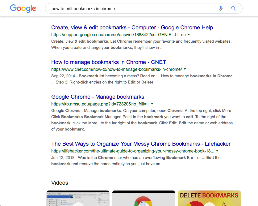 Regular font in Google search