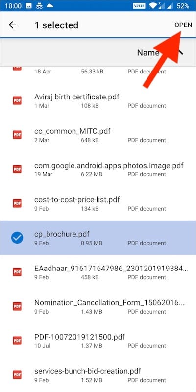 how to send pdf in messenger on android