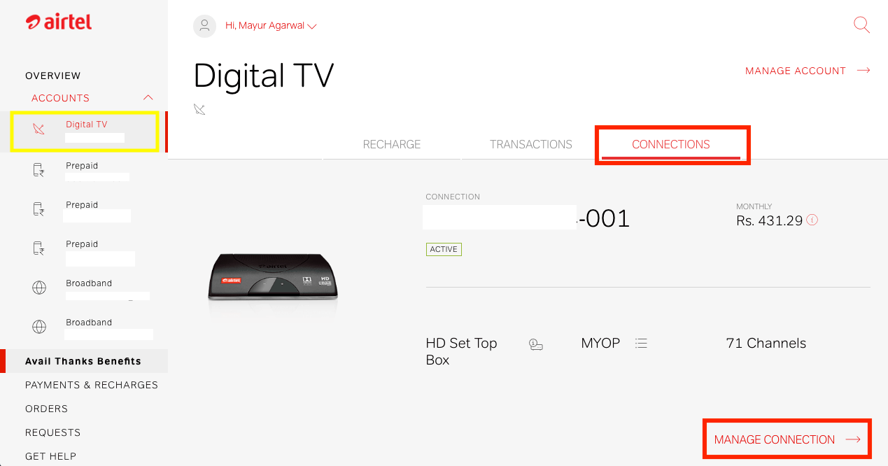 How To Check Airtel Digital Tv Dth Account Balance