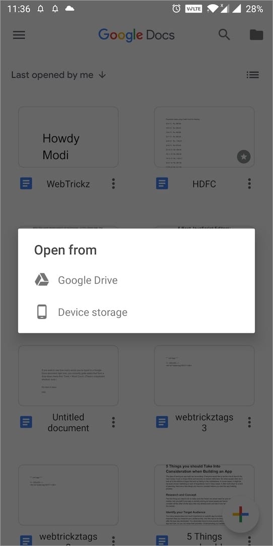 open file in google docs app