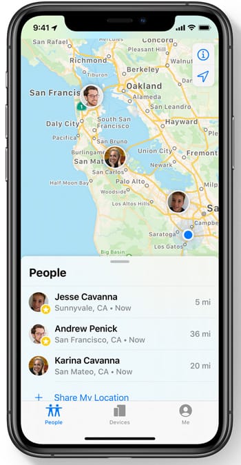 people in find my app