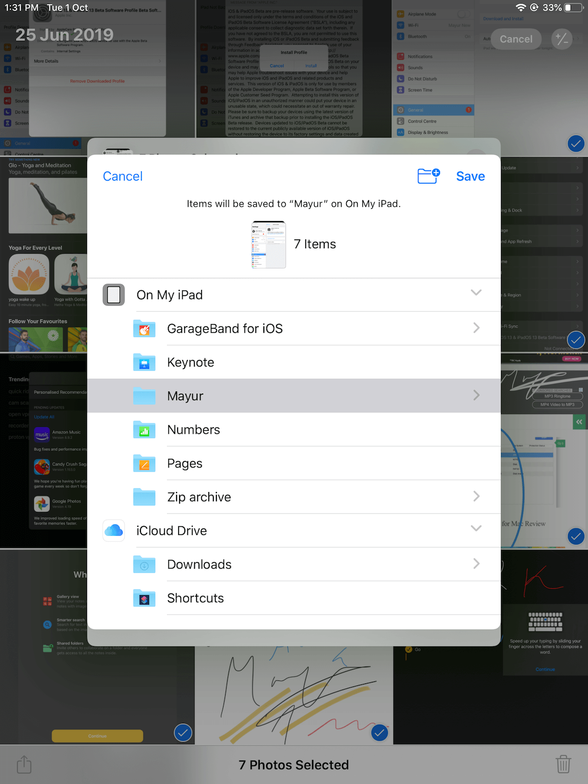 select location to save files